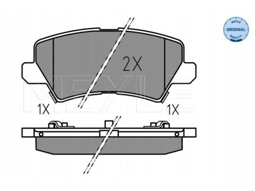 025 229 0115 Klocek Hamulcowy Kpl. Tył , Pasuje Do: Kia Picanto Iii