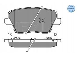 025 226 7516 Klocek Hamulcowy Kpl. Tył , Pasuje Do: Hyundai I30, Kia C