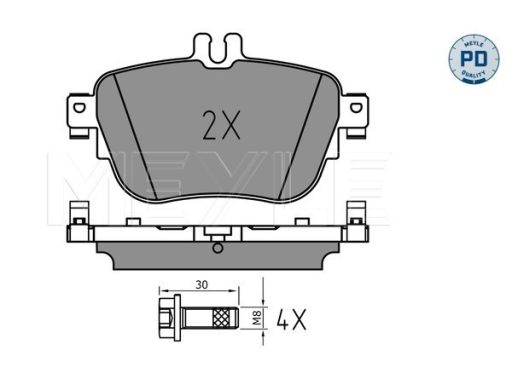 025 224 3716/Pd Klocek Hamulcowy Kpl. Tył , Pasuje Do: Mercedes Cls
