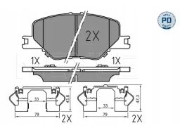 025 228 3819/Pd Klocek Hamulcowy Kpl. Przód (Z Podkładką Wytłumiającą)