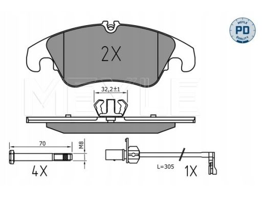 025 222 5219/Pd Klocek Hamulcowy Kpl. Przód , Pasuje Do: Audi A6 Allro