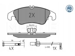 025 222 5219/Pd Klocek Hamulcowy Kpl. Przód , Pasuje Do: Audi A6 Allro