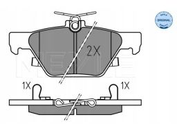 025 221 5814 Klocek Hamulcowy Kpl. Tył , Pasuje Do: Subaru Forester,