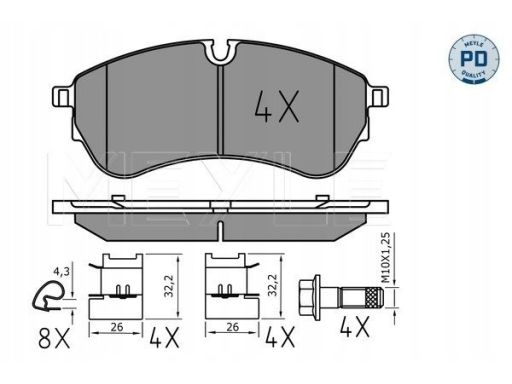 025 221 4721/Pd Klocek Hamulcowy Kpl. Przód/Tył Pasuje Do: Man Tge, Vw