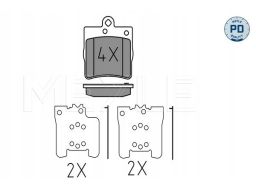025 219 1915/Pd Klocek Hamulcowy Kpl. Tył , Pasuje Do: Mercedes C (Cl2
