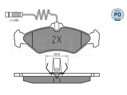 025 216 2117/Pd Klocek Hamulcowy Kpl. Tył , Pasuje Do: Mercedes Sprint