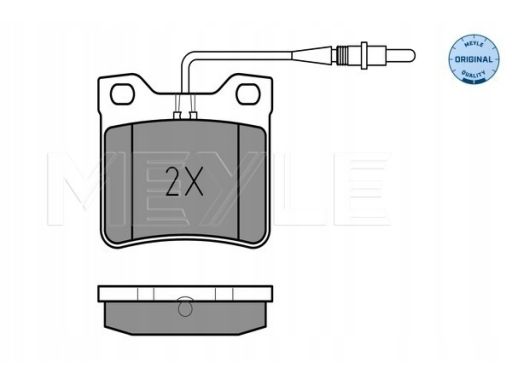 025 219 0417/W Klocek Hamulcowy Kpl. Tył , Pasuje Do: Mercedes V (638/