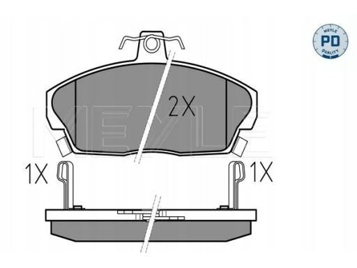 025 215 1518/Pd Klocek Hamulcowy Kpl. Przód , Pasuje Do: Honda Civic V