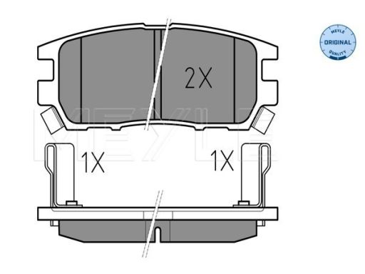 025 218 4014/W Klocek Hamulcowy Kpl. Tył , Pasuje Do: Mitsubishi Eclip