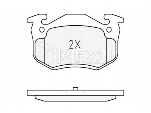 025 209 7311/Pd Klocek Hamulcowy Kpl. Tył , Pasuje Do: Citroen Saxo,