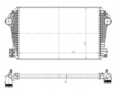 Nrf 309038 Chłodnica Powietrza Dolotowego Pasuje Do: Vw Amarok 2.0/2.0
