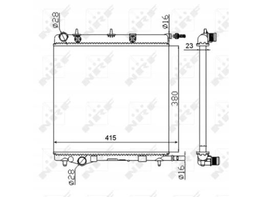 Nrf 50430A Chłodnica Silnika (Manualna) Pasuje Do: Citroen C2, C2