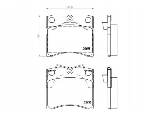 2163501 Klocek Hamulcowy Kpl. Przód , Pasuje Do: Vw California T4 Camp