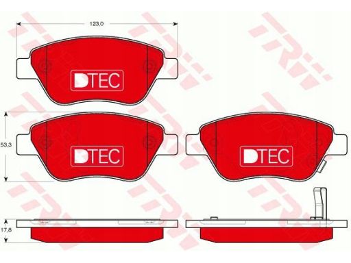 Gdb1700Dte Klocek Hamulcowy Kpl. Ceramiczny Przód , Pasuje Do: Fiat Do