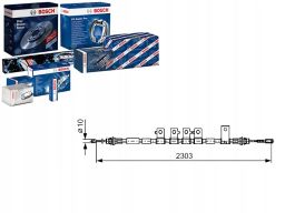 1 987 482 403 Linka Hamulca Ręcznego Tył P (2303Mm/2095Mm) Pasuje Do: