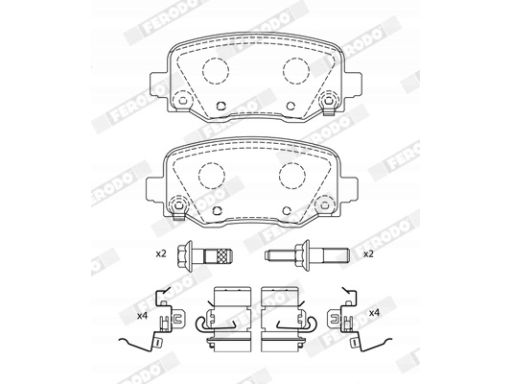 Fdb4883 Klocek Hamulcowy Kpl. Tył , Pasuje Do: Fiat 500X, Jeep Cheroke