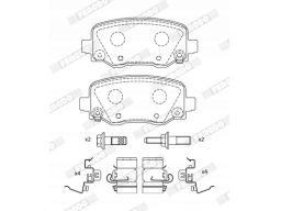 Fdb4883 Klocek Hamulcowy Kpl. Tył , Pasuje Do: Fiat 500X, Jeep Cheroke