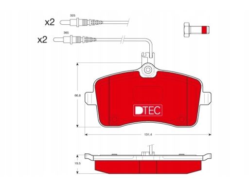 Gdb1594Dte Klocek Hamulcowy Kpl. Ceramiczny Przód , Pasuje Do: Peugeot