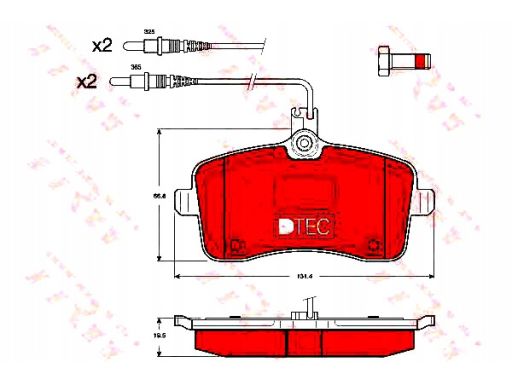 Gdb1594Dte Klocek Hamulcowy Kpl. Ceramiczny Przód , Pasuje Do: Peugeot