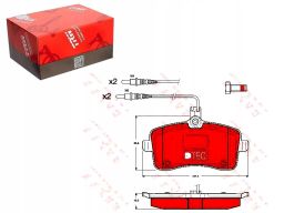 Gdb1594Dte Klocek Hamulcowy Kpl. Ceramiczny Przód , Pasuje Do: Peugeot
