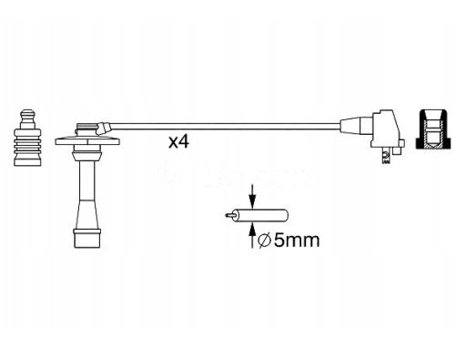 0 986 357 259 Zestaw Przewodów Zapłonowych Pasuje Do: Toyota Corolla 1