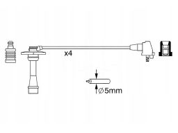 0 986 357 259 Zestaw Przewodów Zapłonowych Pasuje Do: Toyota Corolla 1