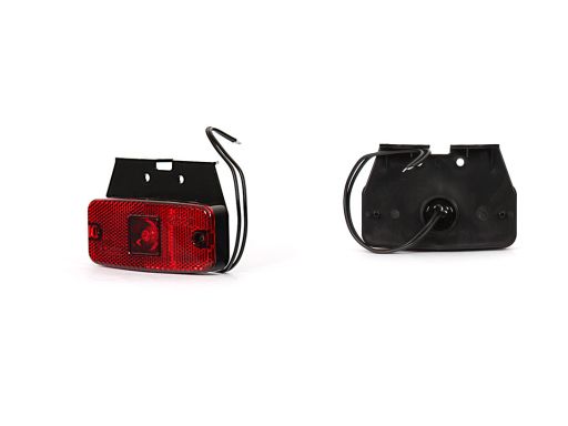224Z W46 Światło Obrysowe L/P, Czerwony, Led, 12/24V (Z Zawiasem)