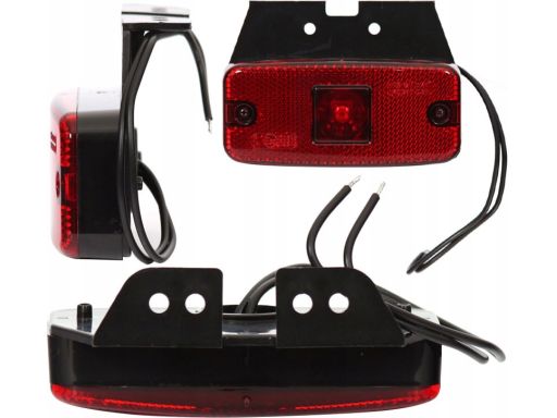 224Z W46 Światło Obrysowe L/P, Czerwony, Led, 12/24V (Z Zawiasem)