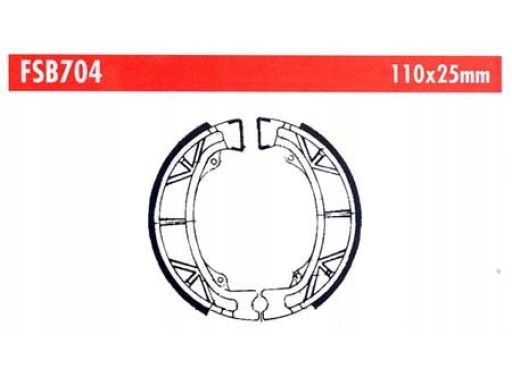 Szczęki Hamulcowe Kpl. Szczęki Hamulcowe Przód/Tył 110X25Mm Ze Sprężyn