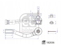 Fe182036 Końcówka Drążka Kierowniczego L Pasuje Do: Hyundai Sonata Vii