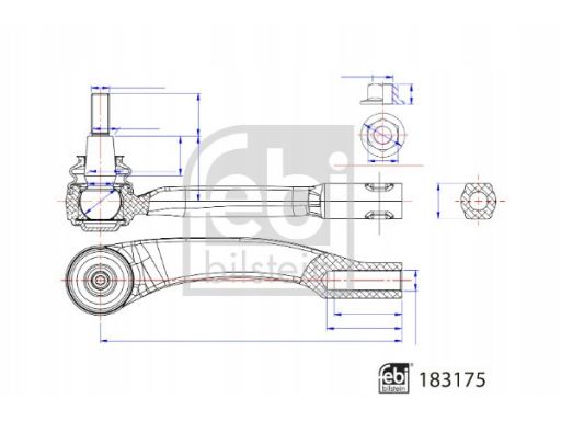Fe183175 Końcówka Drążka Kierowniczego L Pasuje Do: Porsche Panamera