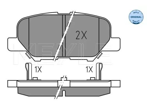 025 256 8814 Klocek Hamulcowy Kpl. Tył (Z Podkładką Wytłumiającą), Pas