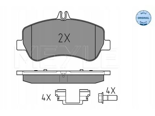 025 248 6720 Klocek Hamulcowy Kpl. Przód (Z Dodatkami, Z Podkładką