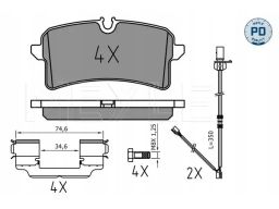 025 246 4317/Pd Klocek Hamulcowy Kpl. Tył , Pasuje Do: Audi A7, Porsch