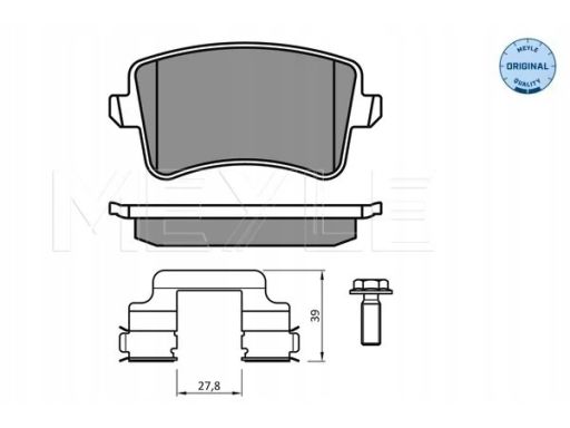025 246 0617/K2 Klocek Hamulcowy Kpl. Tył , Pasuje Do: Audi A4 Allroad