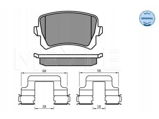 025 244 8317 Klocek Hamulcowy Kpl. Tył , Pasuje Do: Audi A6 C6, Q3, Se