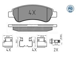 025 244 6519/Pd Klocek Hamulcowy Kpl. Tył , Pasuje Do: Citroen Jumper