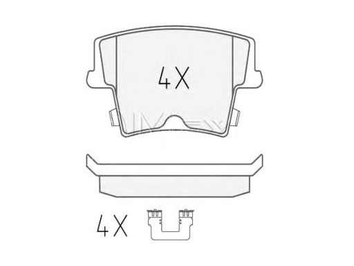 025 241 6318 Klocek Hamulcowy Kpl. Tył , Pasuje Do: Chrysler 300C, Dod