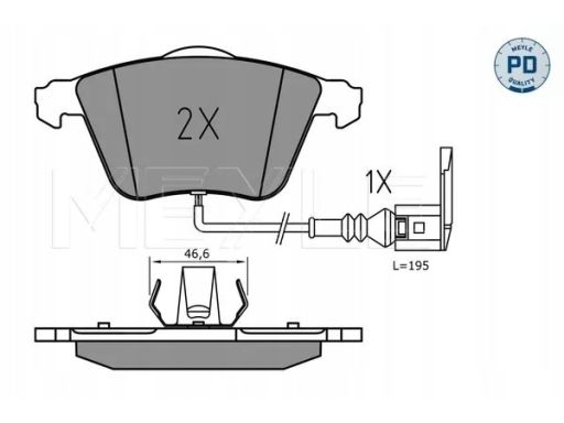 025 240 2120/Pd Klocek Hamulcowy Kpl. Przód , Pasuje Do: Audi A3, Tt,