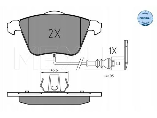 025 240 2120 Klocek Hamulcowy Kpl. Przód , Pasuje Do: Audi A3, Tt, Vw