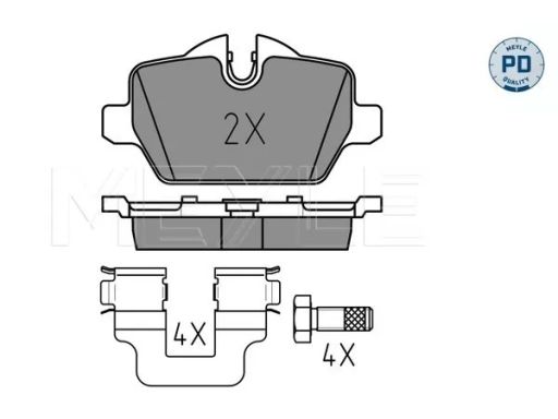 025 236 2316/Pd Klocek Hamulcowy Kpl. Tył , Pasuje Do: Bmw 1 (E81), 1