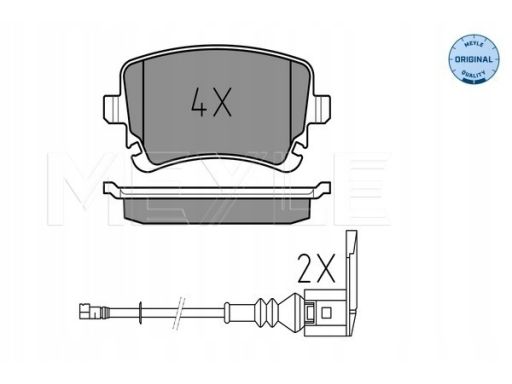 025 233 2617/W Klocek Hamulcowy Kpl. Tył , Pasuje Do: Audi A6 C6, Vw