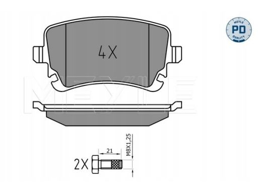 025 233 2617/Pd Klocek Hamulcowy Kpl. Tył , Pasuje Do: Audi A4 B6, A4