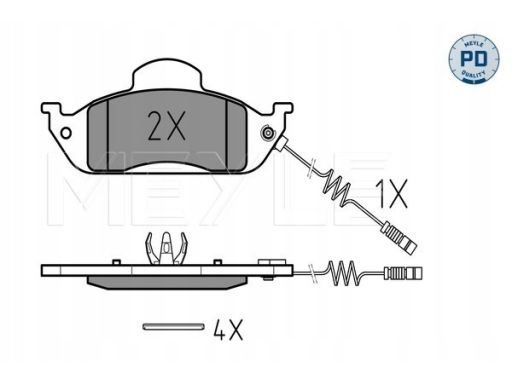 025 231 9317/Pd Klocek Hamulcowy Kpl. Przód , Pasuje Do: Mercedes M (W