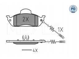 025 231 9317/Pd Klocek Hamulcowy Kpl. Przód , Pasuje Do: Mercedes M (W