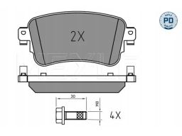 025 225 8818/Pd Klocek Hamulcowy Kpl. Tył , Pasuje Do: Citroen Jumpy I