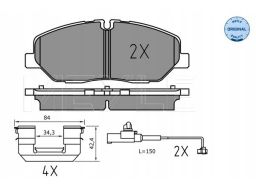 025 224 2020/Pd Klocek Hamulcowy Kpl. Przód , Pasuje Do: Hyundai H350