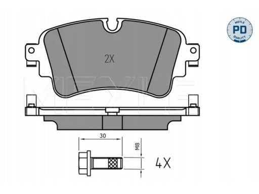 025 223 0817/Pd Klocek Hamulcowy Kpl. Tył (Z Podkładką Wytłumiającą),