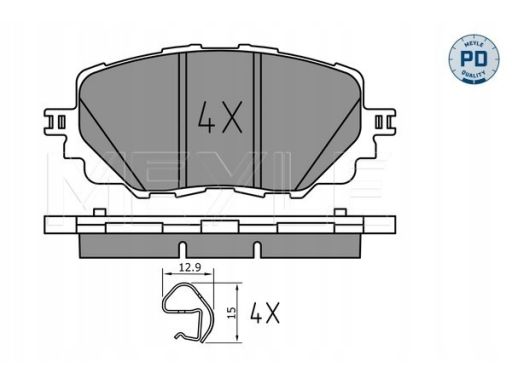 025 222 7115/Pd Klocek Hamulcowy Kpl. Przód (Z Podkładką Wytłumiającą)