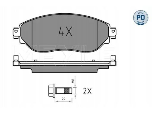 025 220 8718/Pd Klocek Hamulcowy Kpl. Przód , Pasuje Do: Fiat Talento,